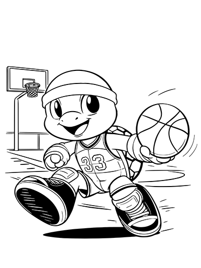 Colby Sports Basketball Free Coloring Book Page