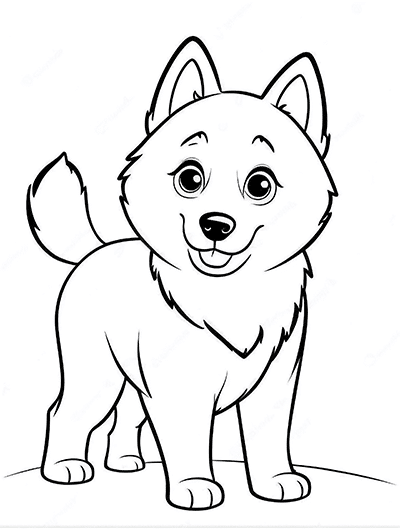 free coloring book pave siberian husky