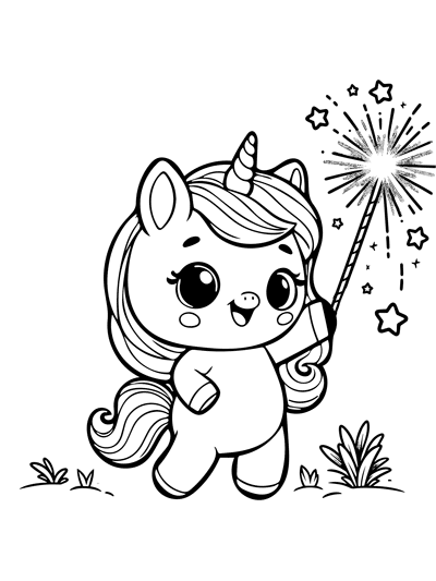 Holly Holidays 4th of July Free Coloring Book Page